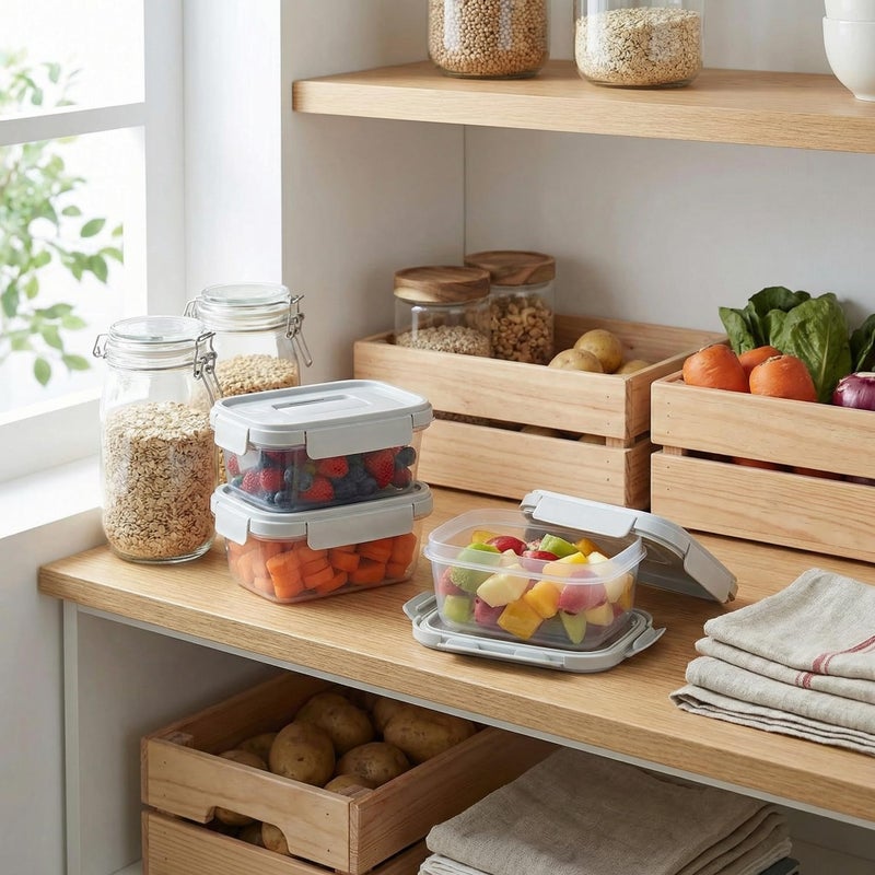 LOCK & LOCK LocknLock Nestopia Food Storage Container Set 920ml - Stackable, Airtight, BPA Free - Model B0CDXFQRH3 - Image 5