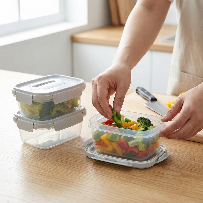 LOCK & LOCK LocknLock Nestopia Food Storage Container Set 920ml - Stackable, Airtight, BPA Free - Model B0CDXFQRH3 - Image 3