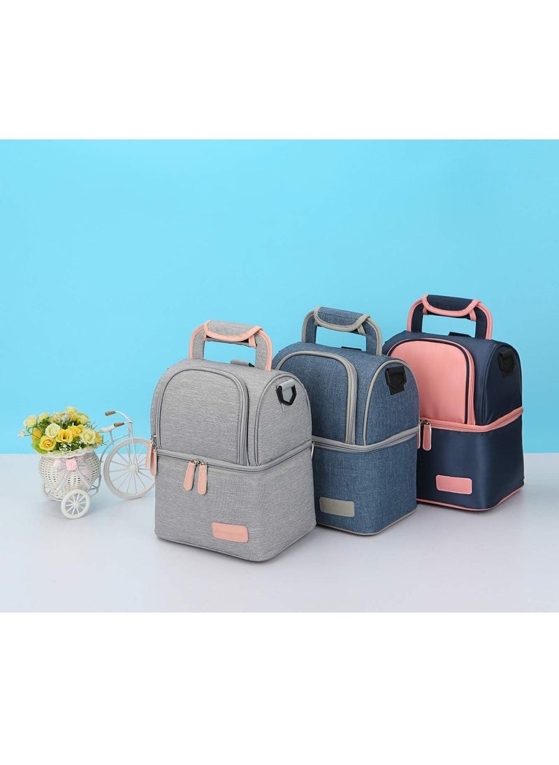 Gonice - Waterproof Breast Milk Baby Bottle Cooler Bag Rucksack - Portable Thermal Insulated Lunch Box - Image 1
