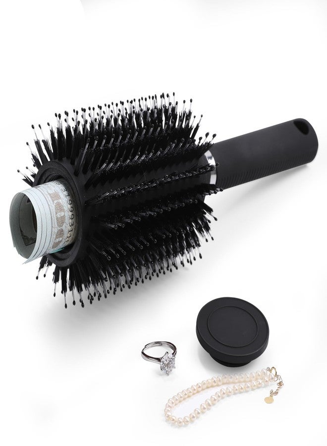 MEEJUNE Hair Brush with Hidden Storage - Diversion Safe for Jewelry, Cash & Valuables - Comb Cash Holder for Home & Vacation Use (Black) - Image 1