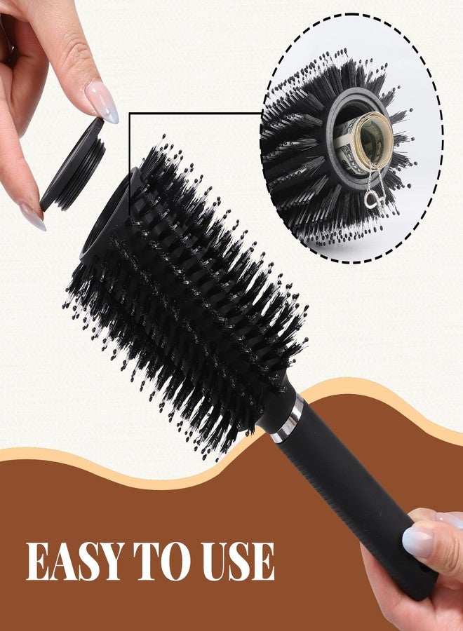 MEEJUNE Hair Brush with Hidden Storage - Diversion Safe for Jewelry, Cash & Valuables - Comb Cash Holder for Home & Vacation Use (Black) - Image 3