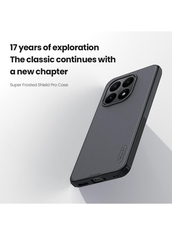 Nillkin Case Compatible with Xiaomi 15T Nillkin Super Frosted Shield Pro Hard Back Soft Border PC + TPU Shock Absorb Cover Raised Bezel Camera Protect Black Color Xiaomi 15T - Image 3