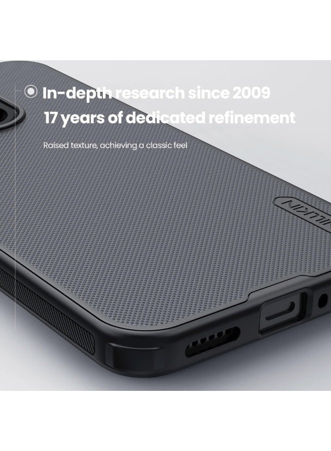 Nillkin Case Compatible with Xiaomi 15T Nillkin Super Frosted Shield Pro Hard Back Soft Border PC + TPU Shock Absorb Cover Raised Bezel Camera Protect Black Color Xiaomi 15T - Image 4