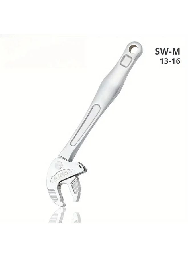 Crab Claw Wrench 13 16mm Quick Adaptive Ratchet Large Opening Adjustable Jaw Tool - Image 1