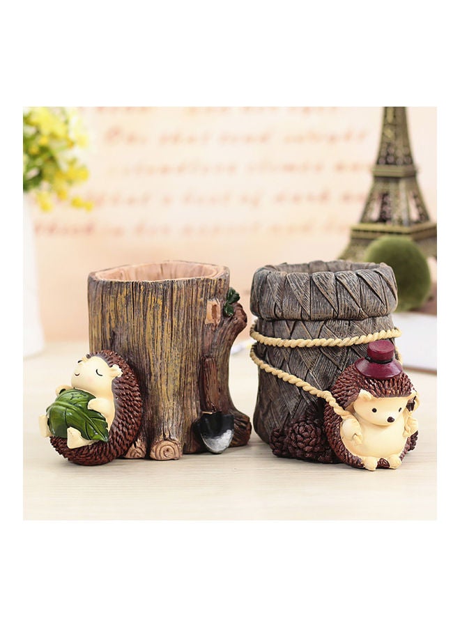 حامل قلم من الراتينج على شكل قنفذ - Image 2