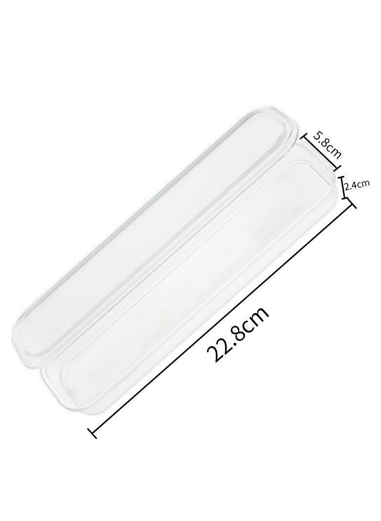 general Fruit scraper silicone spoon with bib fruit puree spoon food feeder dessert spoon upward spoon scraper double head dispenser baby spoon stainless steel - Image 3