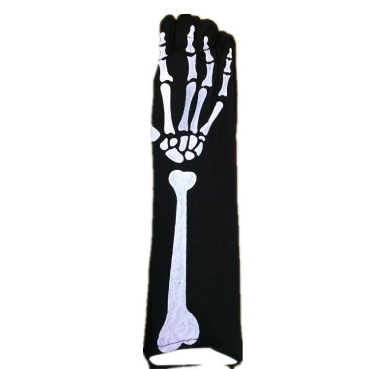 Harvey Halloween Fancy Dress Show Party Play Characters Blood Gloves Cross Skeleton Lace Gloves Skeleton gloves 