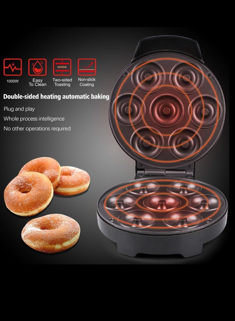 آر إيه أف آلة صنع الدونات الكهربائية الصغيرة للمنزل، تسخين مزدوج الجوانب يصنع 7 قطع دونات مع سطح غير لاصق، سهل التنظيف - Image 4