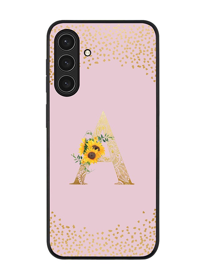Stylizedd For Samsung Galaxy A26 5G Case,Slim fit Camera Protection, Shockproof Thin Phone cover  - Custom Floral Monogram - A  (Pink ) - Image 1