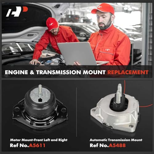 A-Premium 3PCS Engine Motor Mount and Transmission Mount Set Compatible with Jeep Grand Cherokee 2011-2021 & Dodge Durango 2013-2022, 3.6L 5.7L 6.4L, Replace# 68032662AD, 68032662AE - Image 2