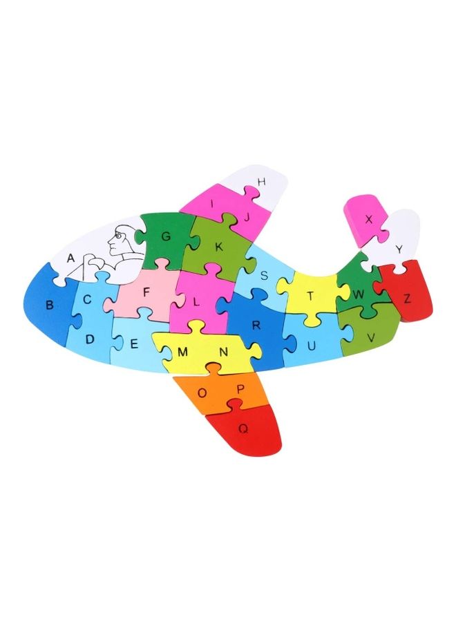 نيبمينينت طقم أحجية مبتكرة مكوَّنة من 26 حرفاً هجائياً على شكل طائرة - Image 1