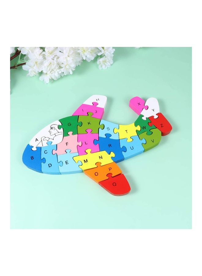 نيبمينينت طقم أحجية مبتكرة مكوَّنة من 26 حرفاً هجائياً على شكل طائرة - Image 2