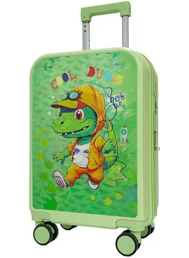 JCB CHIC حقيبة سفر للأطفال، حقيبة حمل مقاس 20 بوصة مع عجلات عالمية وملصق بنمط تحويل ثلاثي الأبعاد، حقائب سفر، حقائب حمل خفيفة الوزن، حقائب سفر بعجلات للأطفال الصغار - Image 1