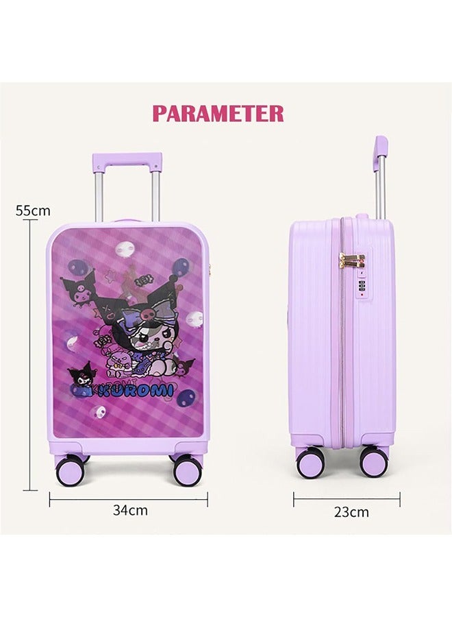 JCB CHIC حقيبة سفر للأطفال، حقيبة حمل مقاس 20 بوصة مع عجلات عالمية وملصق بنمط تحويل ثلاثي الأبعاد، حقائب سفر، حقائب حمل خفيفة الوزن، حقائب سفر بعجلات للأطفال الصغار - Image 2