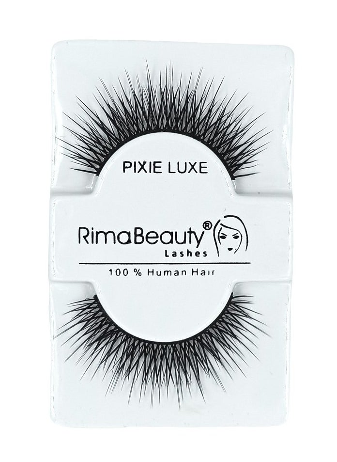 Rima Beauty Lashes - Human HAIR Black # PIXIE LUXE - Image 1
