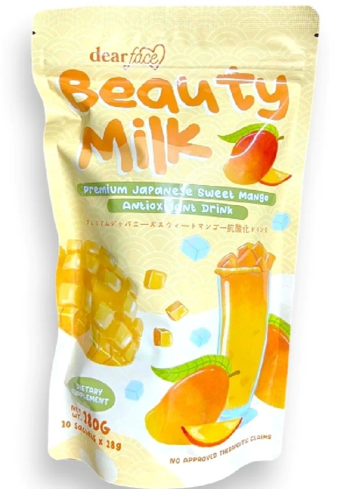 dear face Beauty Milk Premium Japanese Sweet Mango Antioxidant Drink 180g - Image 2