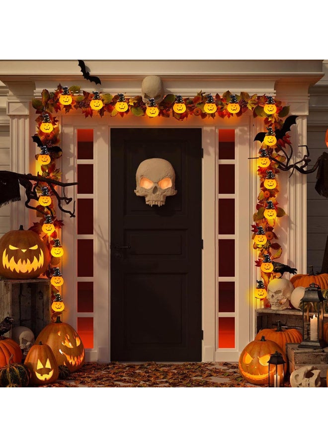HI-FINE Halloween Pumpkin String Lights, 20 LED 9.8FT 8 Modes Halloween Pumpkin Lights, Waterproof Halloween Decorations Lights for Yard Indoor Outdoor Party Decorations - Image 3