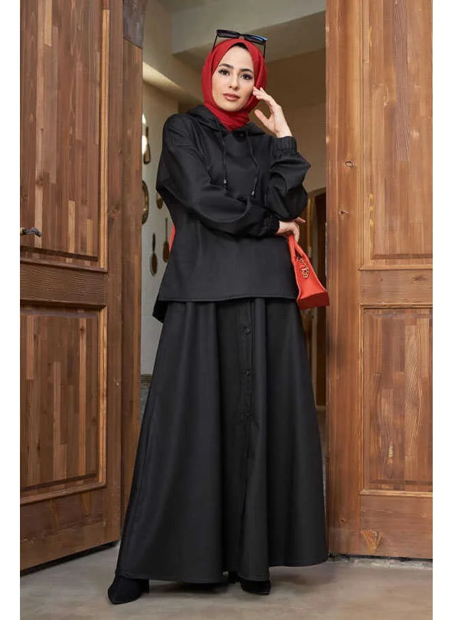 Neways 6544 - Skirt and Tunic Two Piece Set Black