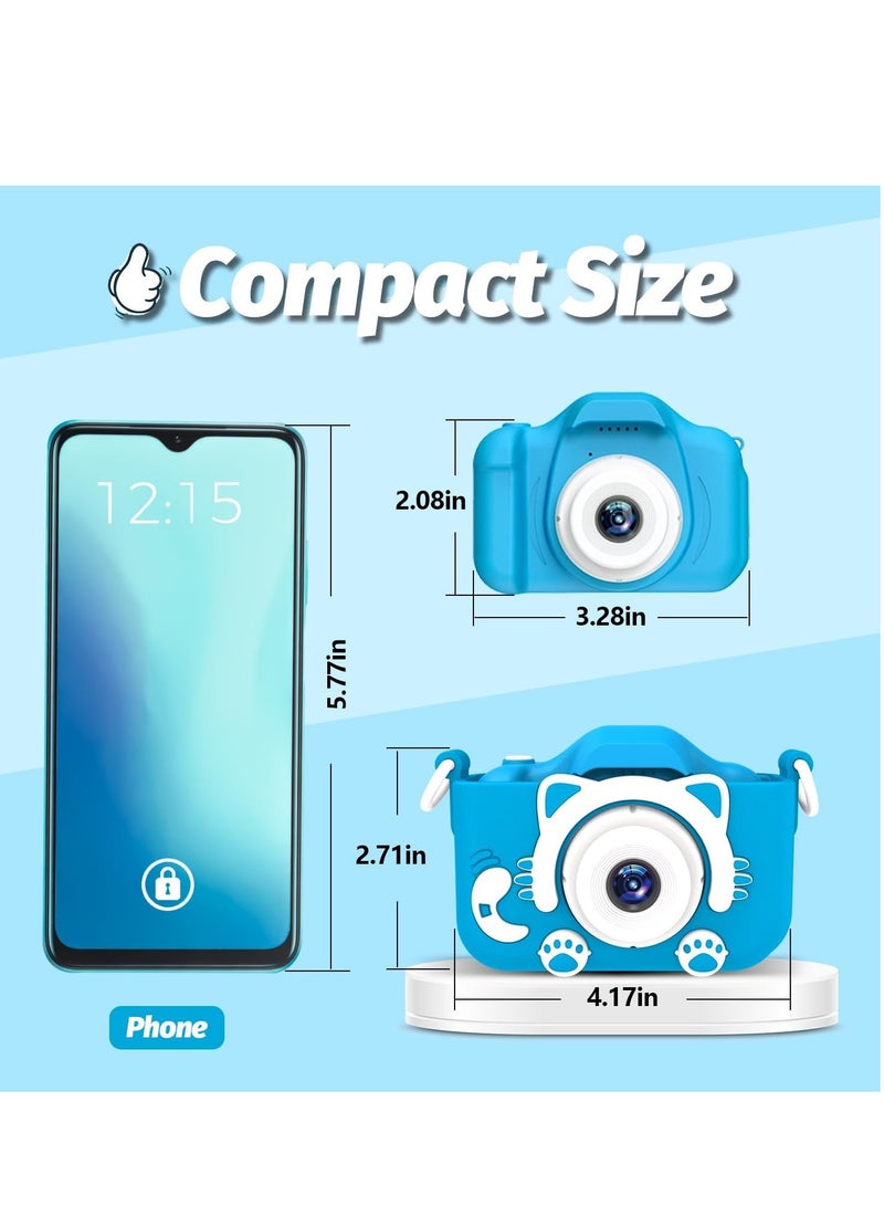 ELTRAZONE Kids Camera Toys for 3–8 Year Old Boys – Digital Video Camcorder with 32GB SD Card & Soft Silicone Cartoon Cover – Children Mini Camera for Photography & Video – Perfect Educational Gift for Christmas, Birthday, or Holiday – Fun Toy for Toddlers & Kids - Image 2