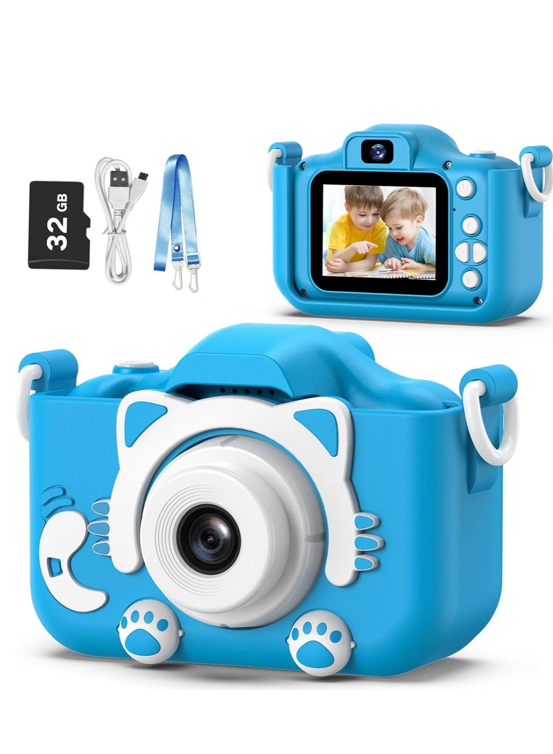ELTRAZONE Kids Camera Toys for 3–8 Year Old Boys – Digital Video Camcorder with 32GB SD Card & Soft Silicone Cartoon Cover – Children Mini Camera for Photography & Video – Perfect Educational Gift for Christmas, Birthday, or Holiday – Fun Toy for Toddlers & Kids - Image 1
