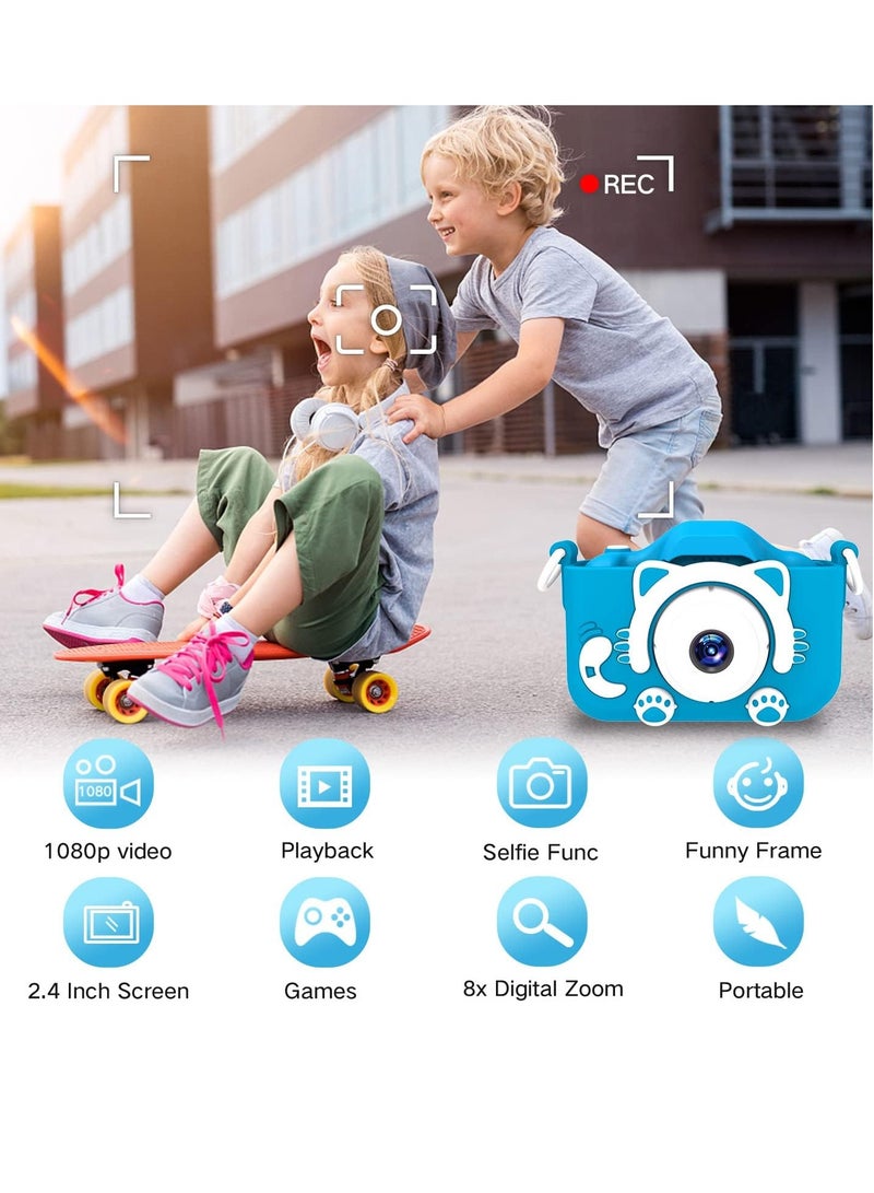ELTRAZONE Kids Camera Toys for 3–8 Year Old Boys – Digital Video Camcorder with 32GB SD Card & Soft Silicone Cartoon Cover – Children Mini Camera for Photography & Video – Perfect Educational Gift for Christmas, Birthday, or Holiday – Fun Toy for Toddlers & Kids - Image 3