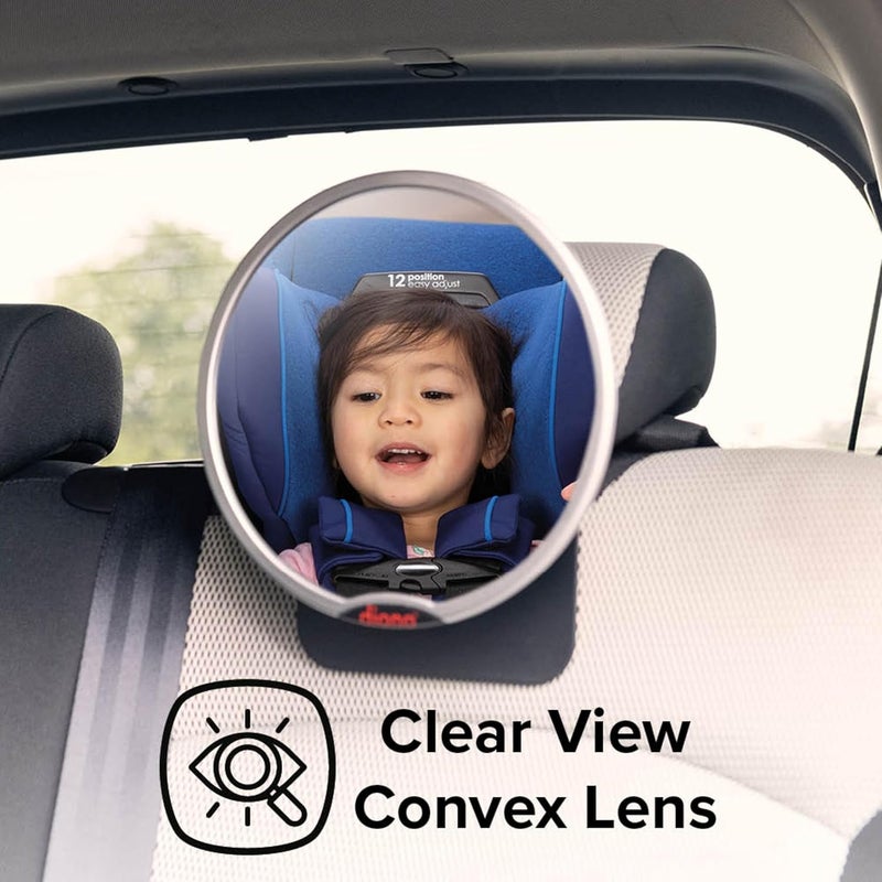 Diono Baby Car Mirror 2 Pack, Includes Safety Car Seat Mirror for Rear Facing Infant & See Me Too Rear View Baby Mirror Both Fully Adjustable with Wide Crystal Clear View, Shatterproof, Crash Tested - Image 2