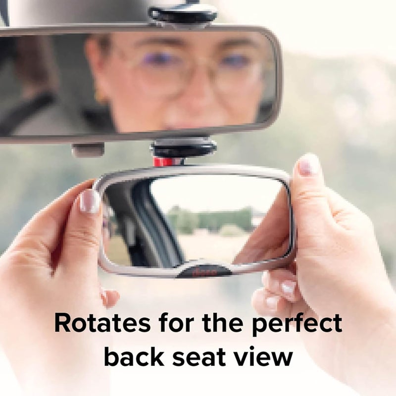 Diono Baby Car Mirror 2 Pack, Includes Safety Car Seat Mirror for Rear Facing Infant & See Me Too Rear View Baby Mirror Both Fully Adjustable with Wide Crystal Clear View, Shatterproof, Crash Tested - Image 5