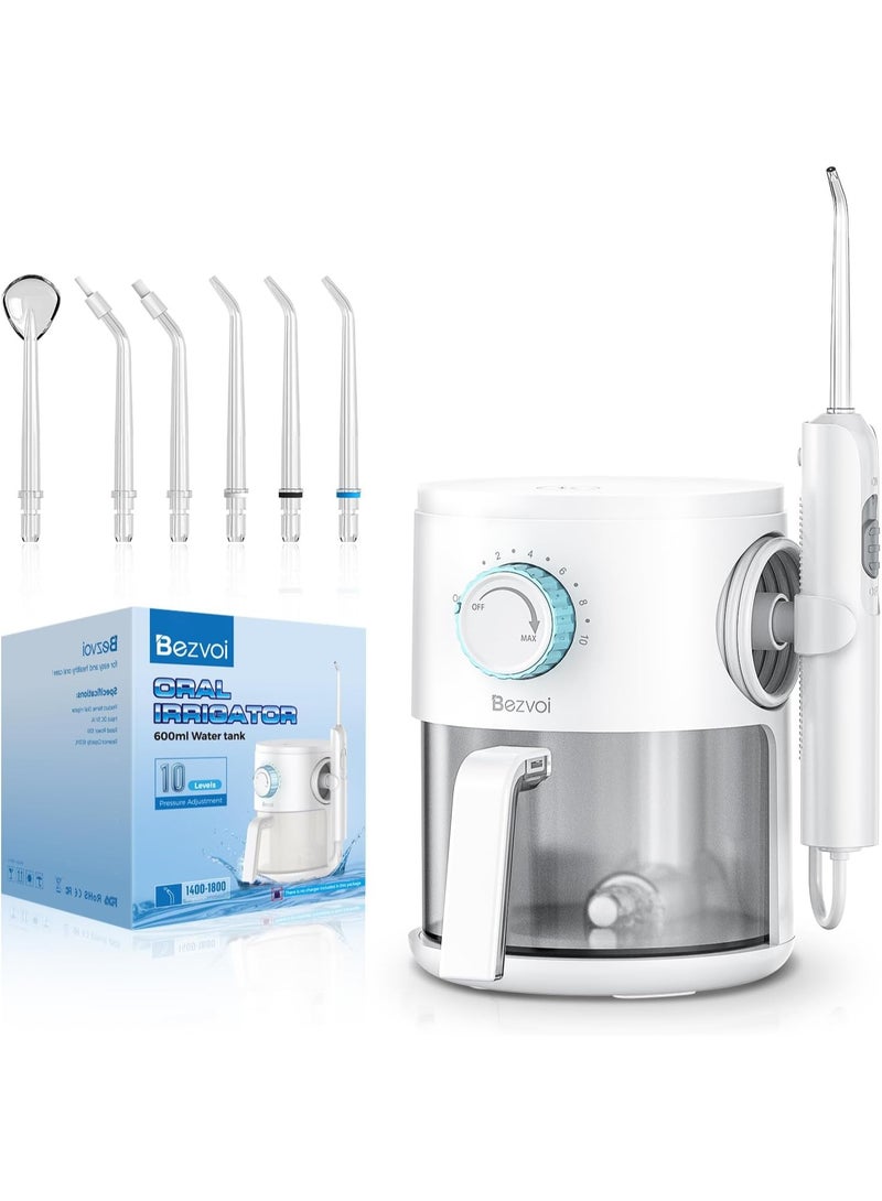Bezvoi Water Flossers for Teeth Cleaning, 10 Water Pressure Settings & 3 Modes for Orthodontic, Braces, Sensitive Gums, 6 Jet Tips for Multiple Users, Water Dental Pick for Kids, Adults and Seniors - Image 1