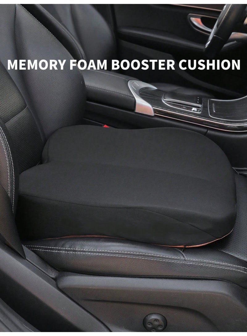 Adult Car Booster Seat for Driver, Driving Seat Cushion,Comfort Memory Foam Car Seat Cushion for Height, Seat Cushion for Car,Office Chair and Home Chair (Black) - Image 1