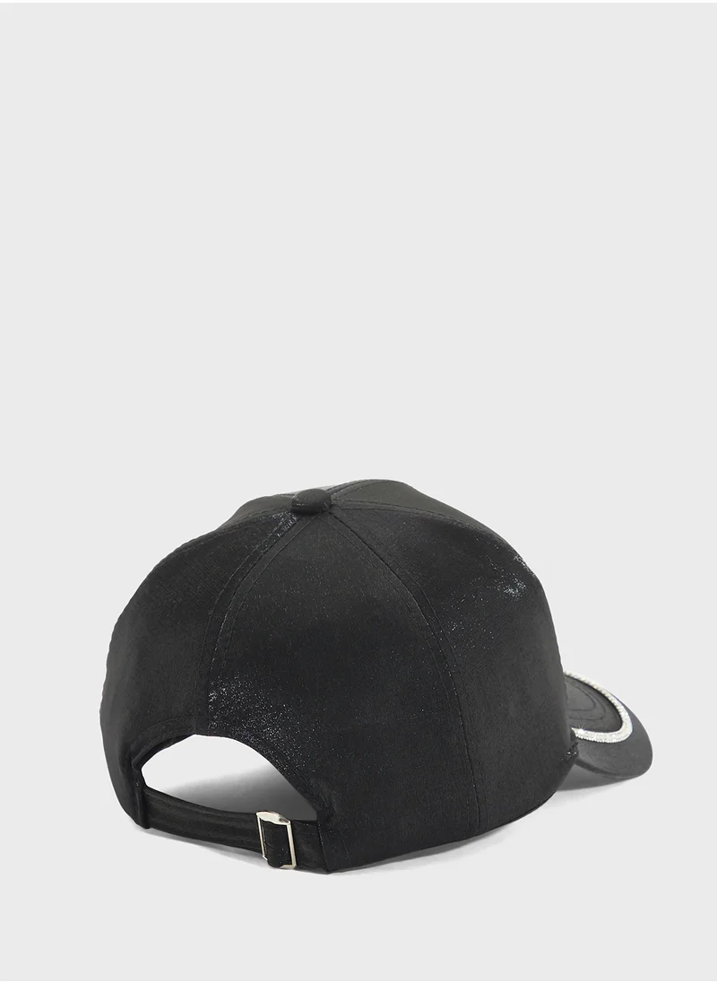 جينجر Embellished Butterfly Curve Peak Cap