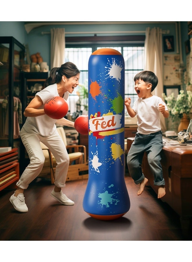 فيد عمود ملاكمة للأطفال قابل للنفخ – لعبة ملاكمة منزلية وخارجية – معدات تدريب الكاراتيه والتايكوندو – قاعدة متينة مقاومة للتسرب – لعبة رياضية آمنة - Image 4