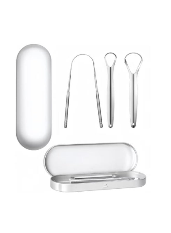 Generic 3 PCS Stainless Steel Tongue Scraper, Tongue Cleaner 