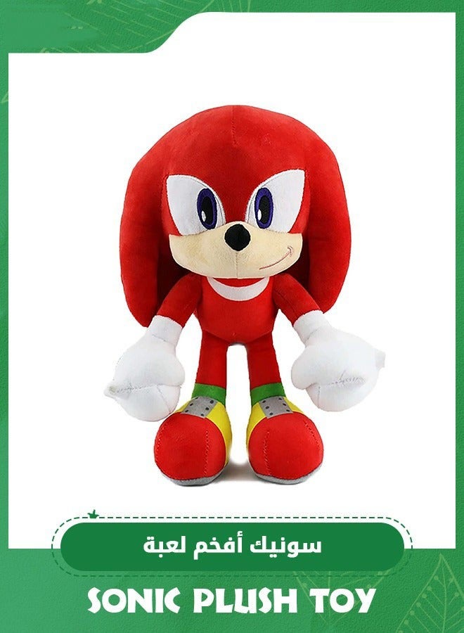 DURKU 12'' Sonic Red Knuckles Plush Toy - Super Soft Animal Stuffed Doll, Ideal Hugging Gift for Kids and Sonic Enthusiasts - Image 1