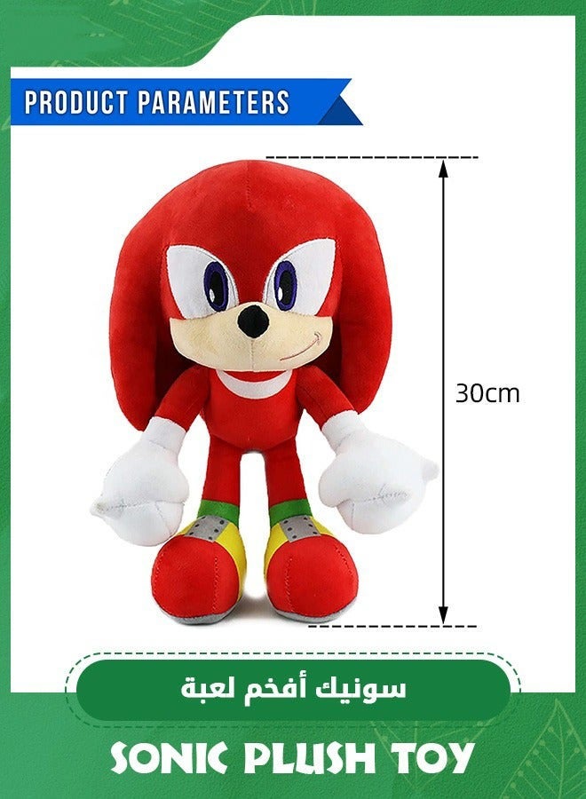 DURKU 12'' Sonic Red Knuckles Plush Toy - Super Soft Animal Stuffed Doll, Ideal Hugging Gift for Kids and Sonic Enthusiasts - Image 2