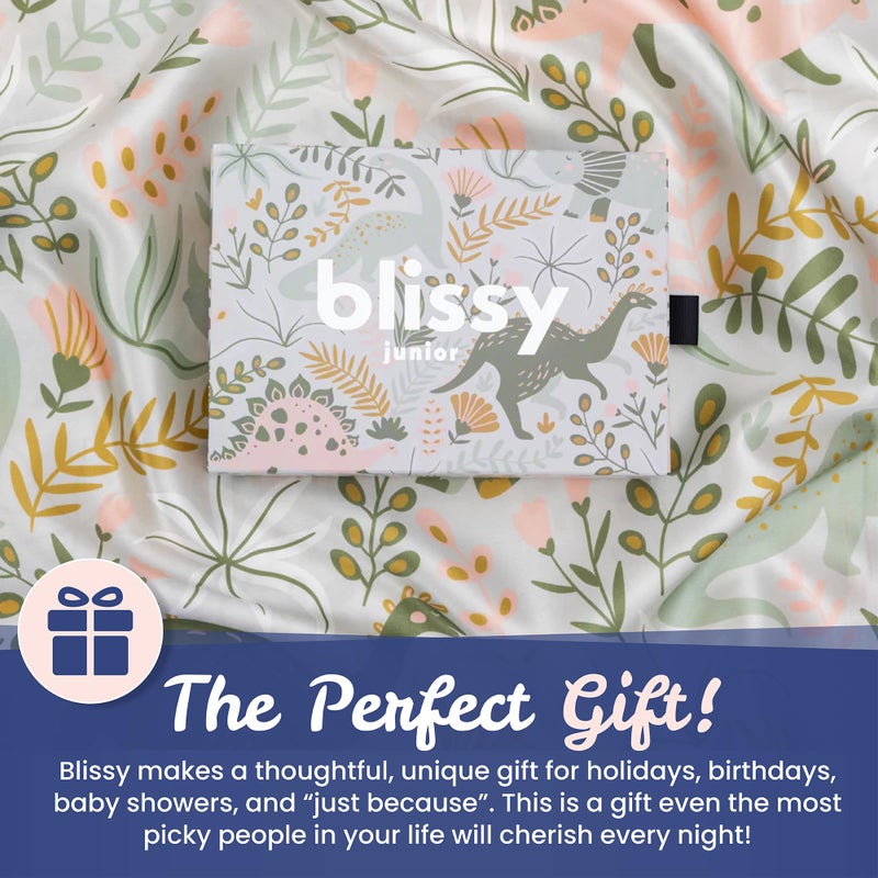 Blissy Toddler Silk Pillowcase - 100% Pure Mulberry Silk - 22 Momme 6A High-Grade Fibers - Soft and Gentle Silk Pillowcase for Kids Hair and Skin (Youth 18 x 24 in, Dinosaur) - Image 4