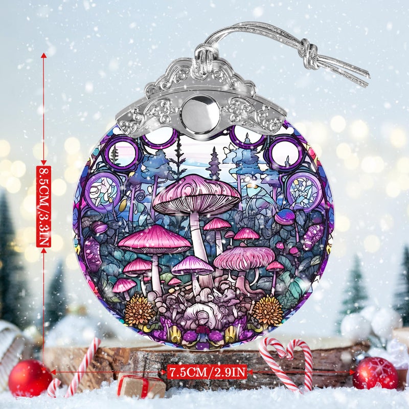 Jocidea الفطر ملون زجاج الشمس Suncatcher Jocidea الفطر زخرفة الفطر عيد الميلاد زخرفة العطلات الزخارف زخرفة الشجرة زخرفة الفطر ديكور هدايا لمحبي الفطر - Image 3