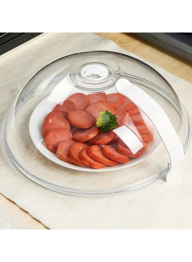 دوندور 2 غطاء طعام أكريليك  للميكروويف بمقبض تحكم سيليكون وفتحات تهوية ,مقاوم للحراة وضد الكسر 26.5 سم شفاف - Image 5