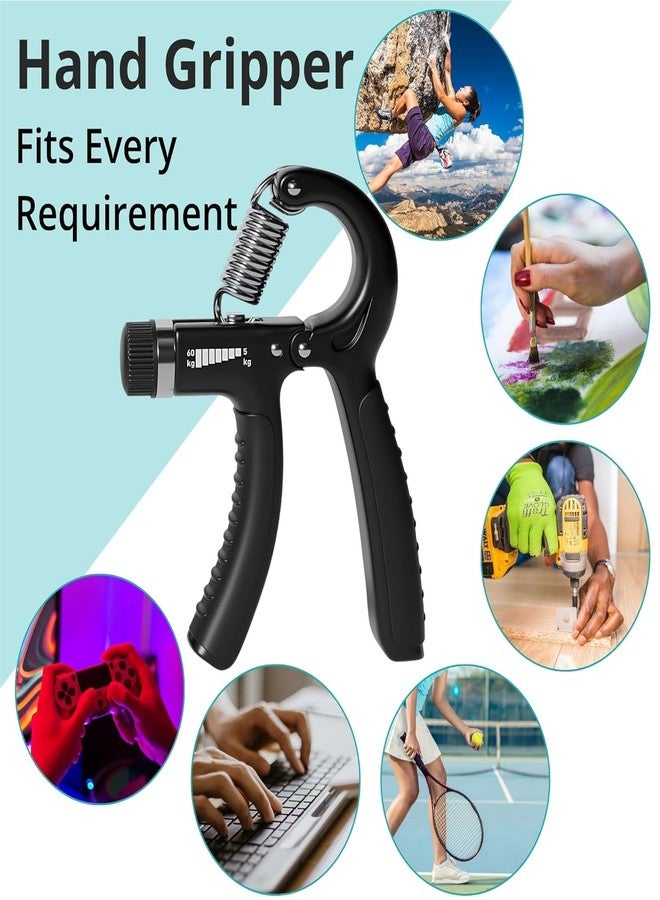 ALN Premium Adjustable Hand Gripper with Finger Exerciser Combo for Wrist and Finger Strengthener power | Increase Hand Grip| Forearm & Veins| Exercise Equipment| Grip Training for Men & Women - Image 2