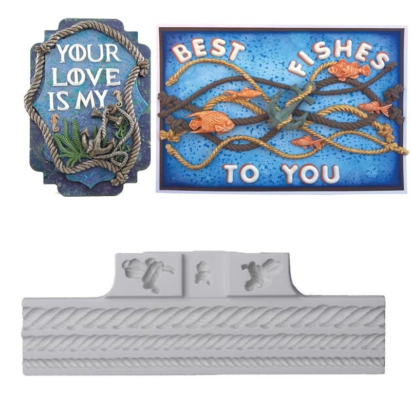 FOYARA Ropes and Knots Silicone Mold for Fondant Cake Decorating Cupcakes Sugarcraft Cookies Candies Cards and Clay DIY Baking Tools - Image 4