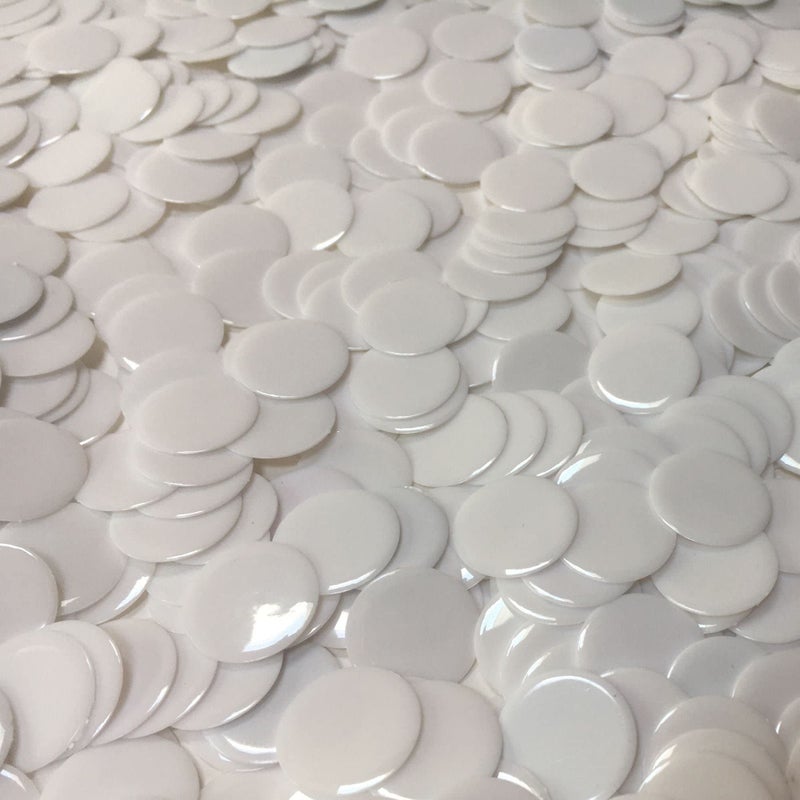 MR CHIPS Plastic Bingo Chips for Games 1000 Count Bag Solid and Transparent Colors Counting White 34 Inch - Image 3