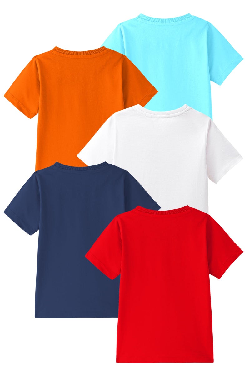 Kuchipoo Boys Regular Fit Half Sleeves Cotton T-Shirts (KUC-TSHRT-541, 5-6 Years, Multi-Colored) - Image 2