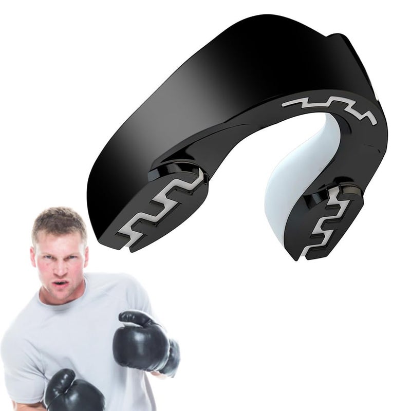 Proberos ® Sports Mouth Guard, Mouthguard Teeth Guard, High-density Moulded Mouthguard, Professional Sports Mouth guards for Boxing, Football, MMA, Heat-Molded, Universal Size, Comfortable, Black - Image 1