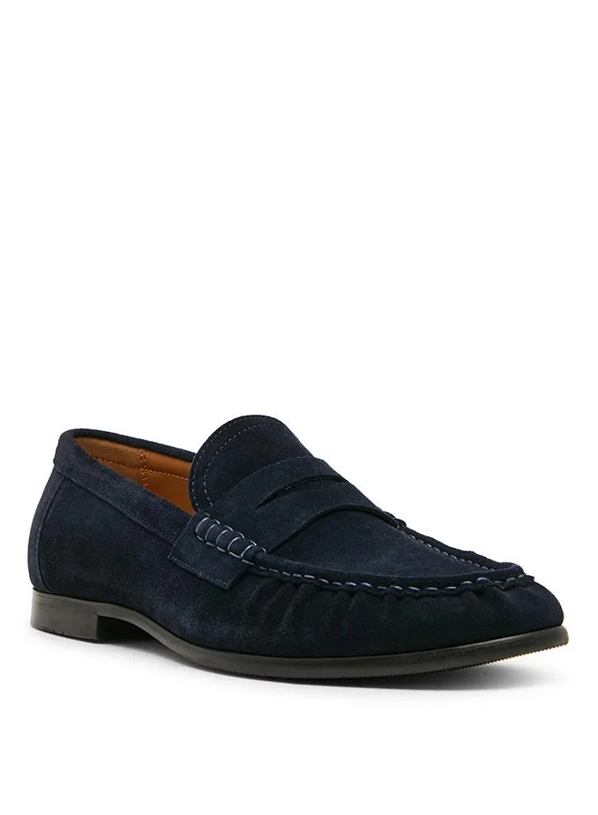 Passage C Navy Suede Men's Loafers