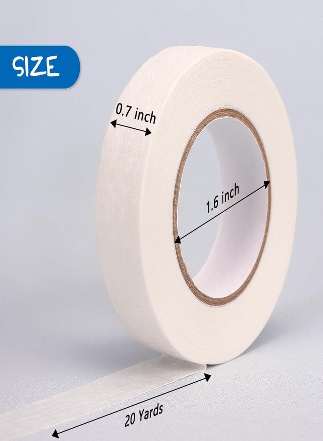 LONGKEY White Masking Tape 8 Rolls, 0.7 Inch x 20 Yards, Premium Quality, Multi-Purpose, Painters Tape for Home, Office & DIY Projects - Image 3