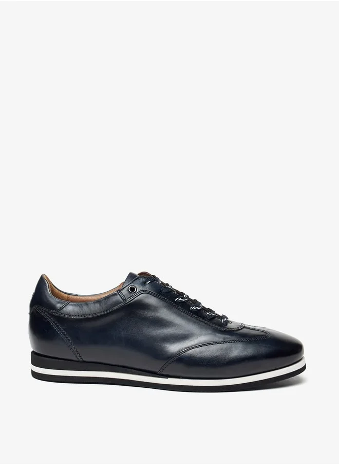 DUCHINI Men's Solid Shoes with Lace-Up Closure