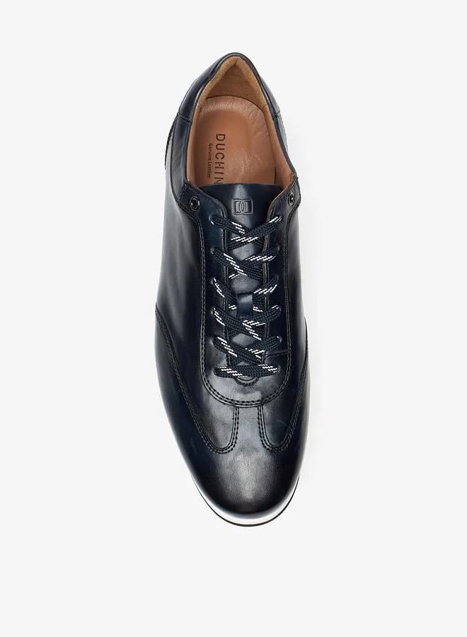 DUCHINI Men's Solid Shoes with Lace-Up Closure