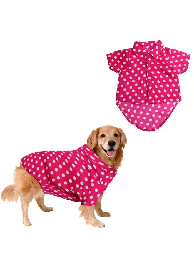 Sage Square Crazy Printed Dog Shirt, Trending Dog Shirt Ultra Soft & Light Weight, Comfortable & Breathable Dog Apparel, Trendy Outfit (Polka Pink) (Large - 20Inch)  - Image 1