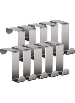 The Bros Over the Door Hooks, 10 Pack Z-shaped Large Stainless Steel Back Door Hangers, Sturdy Reversible Kitchen Towel Closet Door Hook Organizer for Bedroom and Office Kitchen, Bathroom  - Image 1