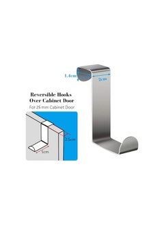 The Bros Over the Door Hooks, 10 Pack Z-shaped Large Stainless Steel Back Door Hangers, Sturdy Reversible Kitchen Towel Closet Door Hook Organizer for Bedroom and Office Kitchen, Bathroom  - Image 4