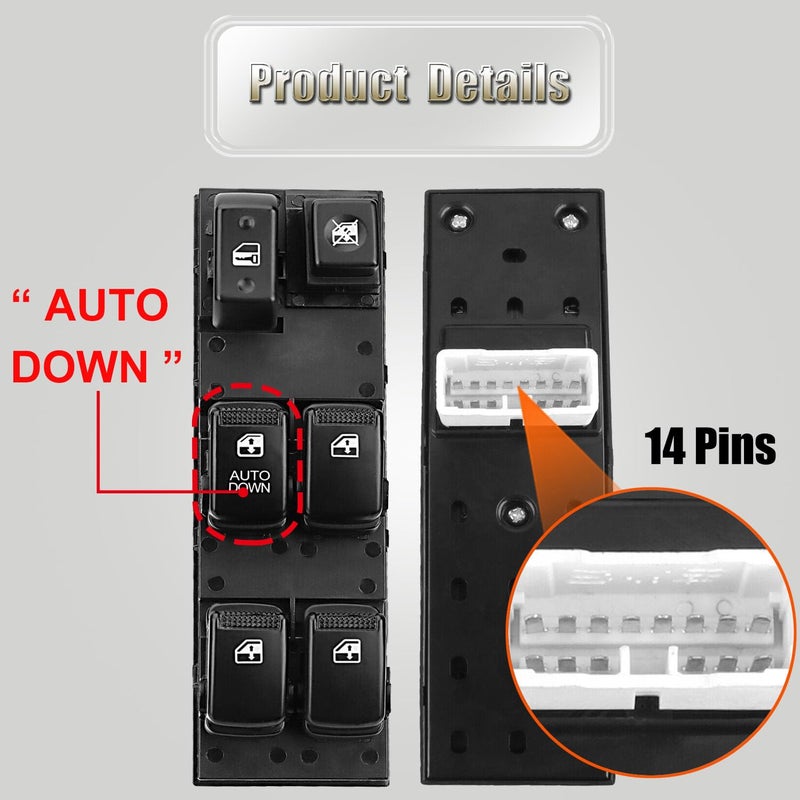 TINJO Front Left Power Window Switch for Hyundai Tucson - Image 4